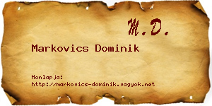 Markovics Dominik névjegykártya